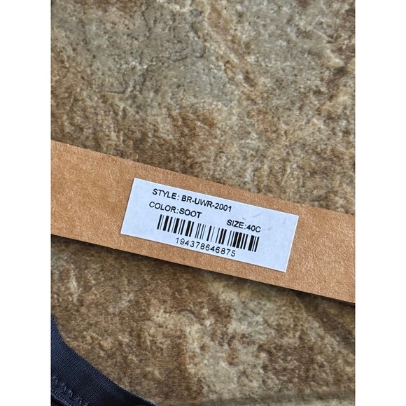 Skims Cotton Logo Demi Bra Soot Size 40C - Picture 8 of 8